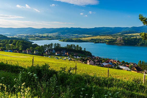 istock Lake with village 2232841890