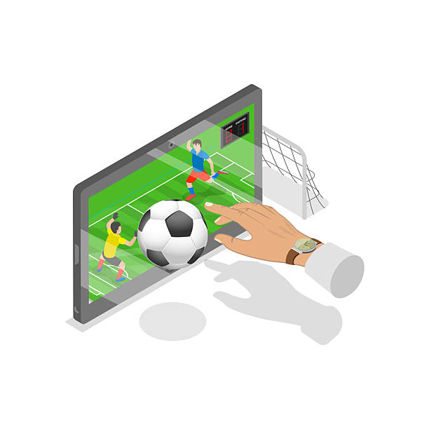 istock 3D Isometric Flat Vector Illustration of People Bet On Sports Online. Item 2 2232842210