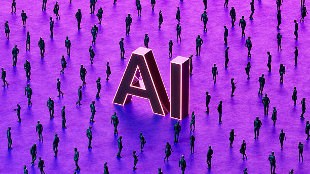 istock AI Text with Business Crowd on Futuristic Neon Background 2232848262