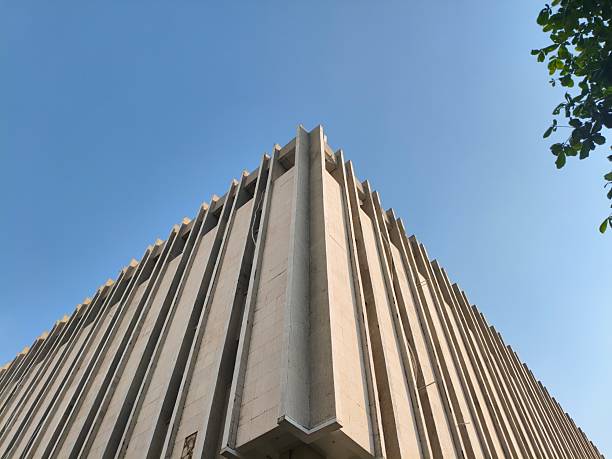 istock Modern Concrete Building Corner against Blue Sky 2232856087
