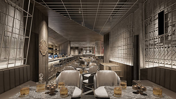 istock 3d render of cafe restaurant 2232857470