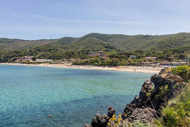 istock High angle view of Biodola beach (Elba Island, Italy) 2232859127