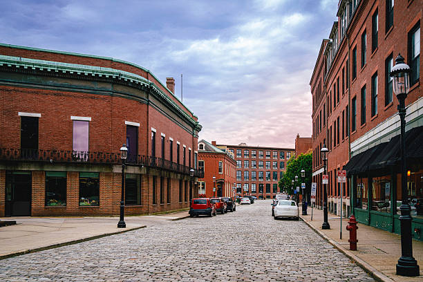 istock Lowell, MA's historic downtown centers on the Downtown Lowell Historic District 2232861887