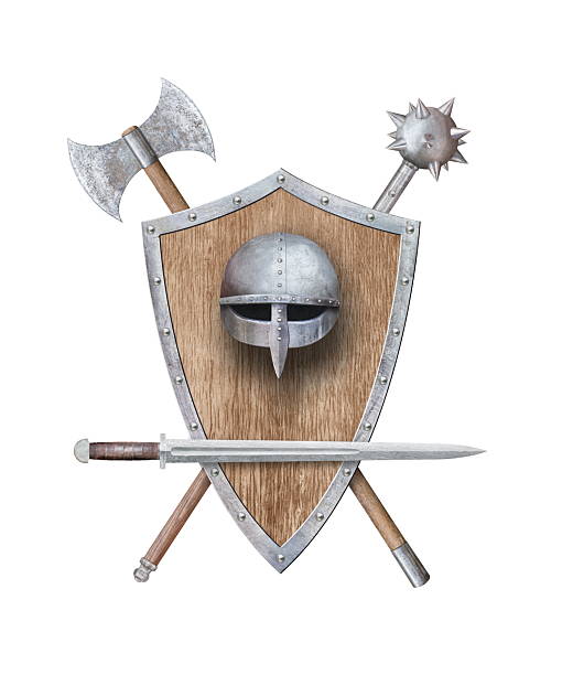 istock set of viking weapon isolated on white 2232876735