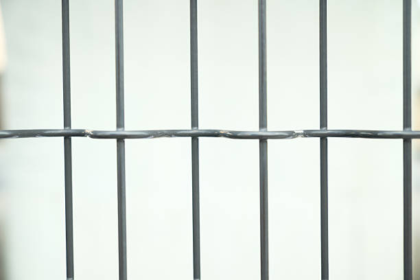 istock Close-up of the mesh fence. 2232879758