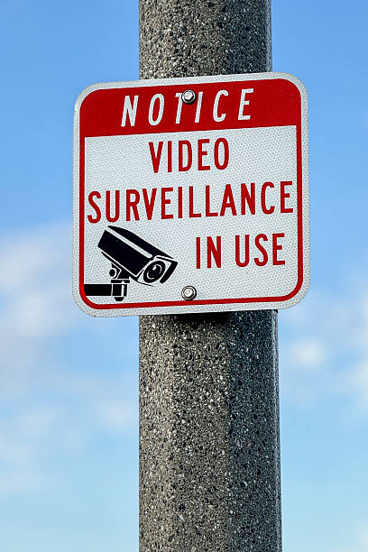 istock Warning, video surveillance in use sign. 2232890515