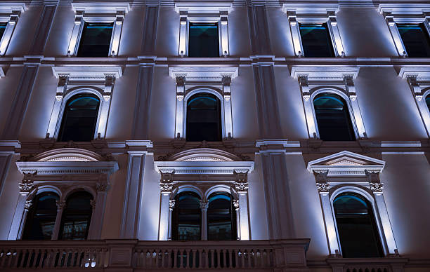 istock Classic architecture and building facades in night time. 2232890621