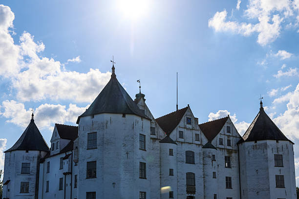 Nyborg – the royal town by the Great Belt. Nyborg is a city in central Denmark, located in Nyborg Municipality on the island of Funen and with a population of 17,415. The city was founded in the 1200s. The photo was taken in the center of Nyborg town on March 20th, 2022, Denmark on a sunny afternoon.
