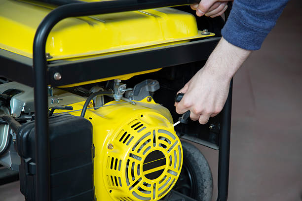 istock Portable gasoline generator.The use of an autonomous energy source. An additional source of energy 2232908841