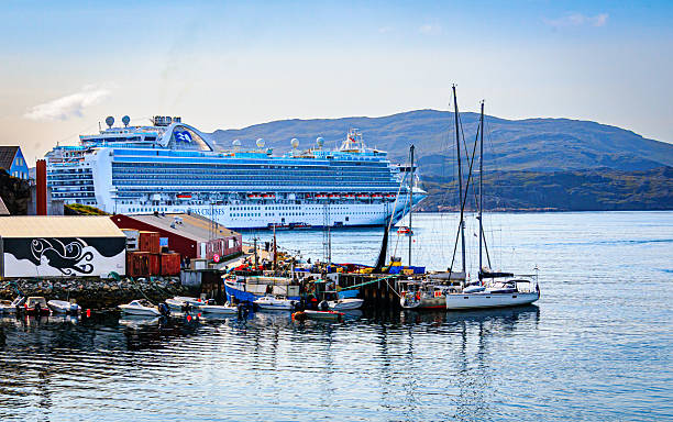 Qaqortoq, Greenland-August 20, 2024-   The luxury cruise ship \