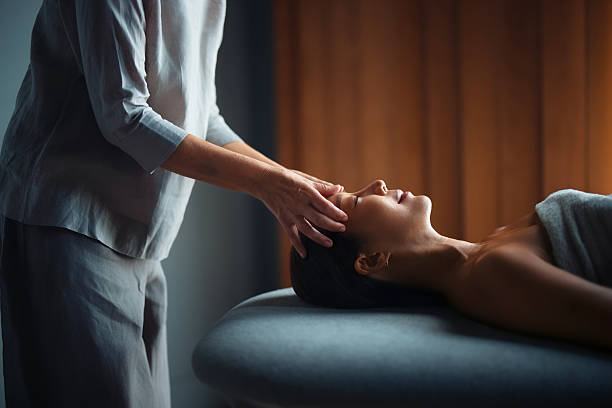 Professional Head Massage Therapy in a Relaxing Spa Environment