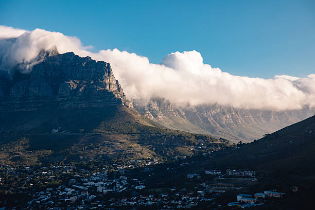 istock Urban landscape with mountains and clouds 2232923372
