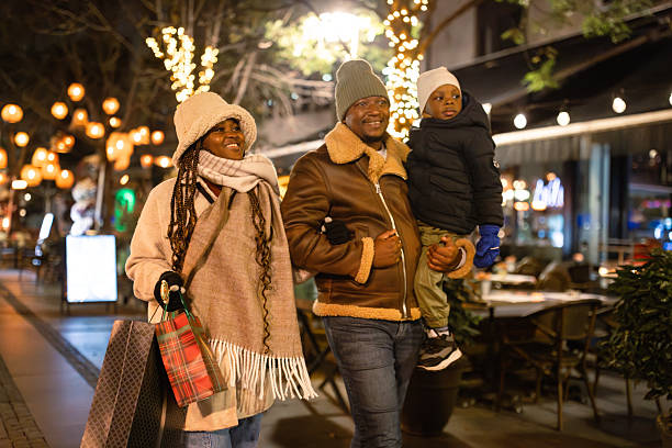 istock Family Enjoying Winter Evening Stroll 2232931313