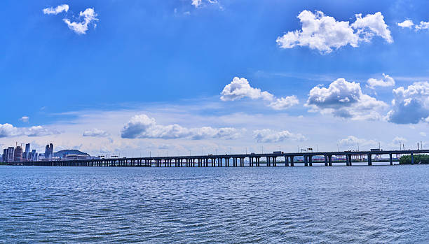 istock View of Shenzhen Bridge against blue sky 2232944502