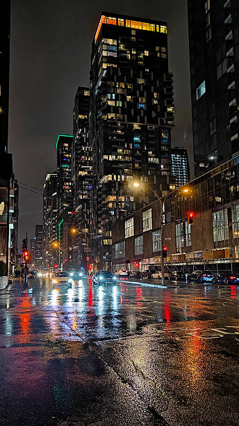 istock Montreal Streets In The Night During Rain 2232953966
