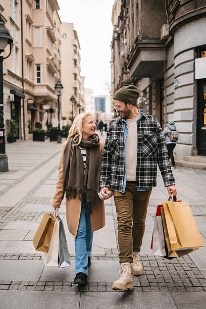 istock Happy couple in shopping 2232963448