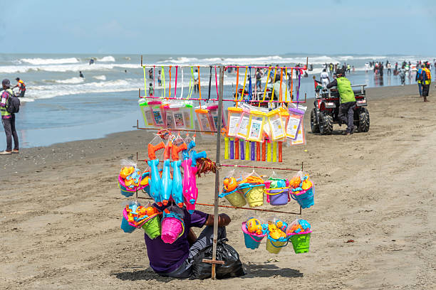 Cox's Bazar, Bangladesh - August 27, 2025 : Cox’s Bazar is a town on the southeast coast of Bangladesh. It’s known for its very long, sandy beachfront, stretching from Sea Beach in the north to Kolatoli Beach in the south.
