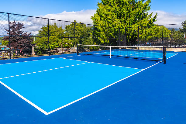 istock Empty pickleball court on a sunny day 2232970563