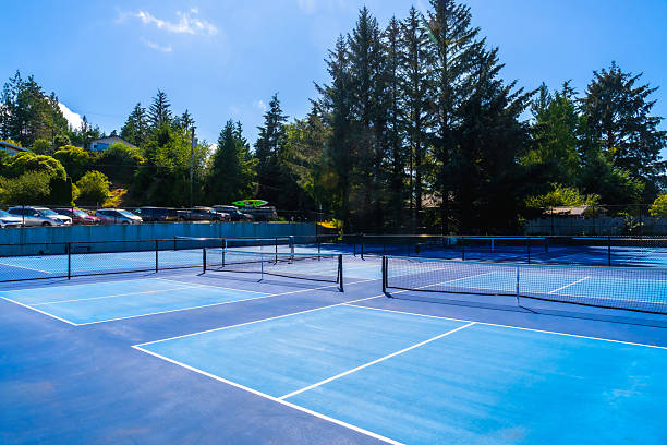 istock Pickleball courts basking in sunlight on a summer day 2232970566
