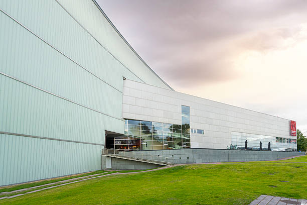 Helsinki, Finland. August 26 2025. external view of the Kiasma Theatre in the city centre