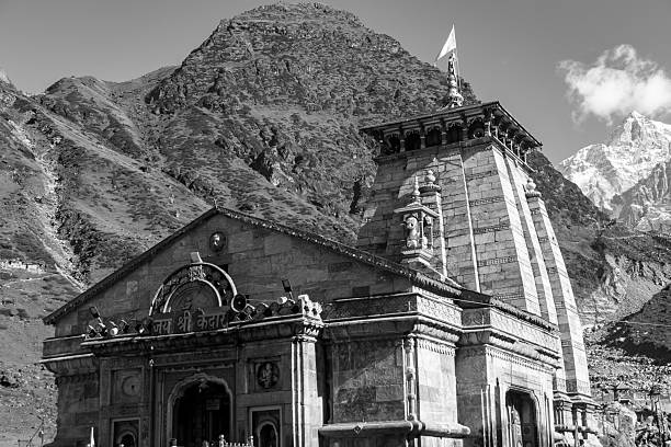 June, 4, 24, Kedarnath Temple, India: Kedarnath Temple and in the majestic Chorabari Glacier in early morning,