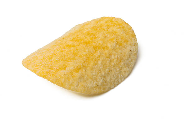 istock Photo of potato chips taken with a high-resolution camera using the focus-stacking technique on a white background. 2232979609