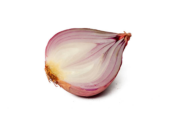 istock Photo of shallots  taken with a high-resolution camera using the focus-stacking technique on a white background. 2232980804
