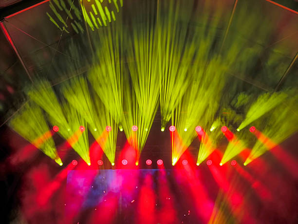 Light show on a dark stage