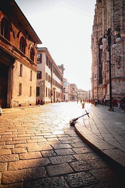 istock Evening Scene at Milan Cathedral with Cobblestones 2232983343