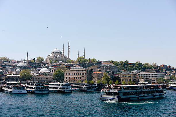 istock Ferry approaching istanbul harbor with suleymaniye mosque in background 2232994397