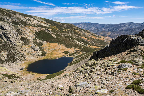 Landscape overlooking the Laguna de los Caballeros. Gredos Mountains