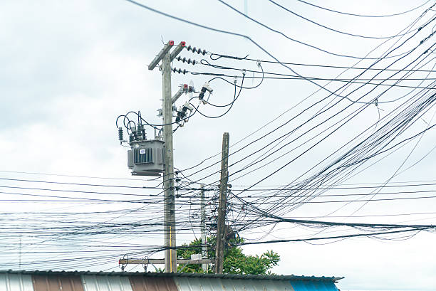 istock Overhead Power Lines and Utility Pole View 2233028830