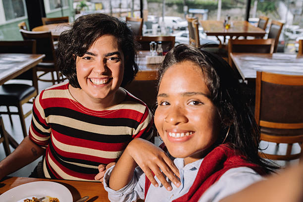 istock Friends taking a selfie at a restaurant 2233035217