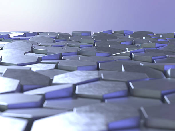 istock 3D illustration of uneven hexagonal panels 2233038263