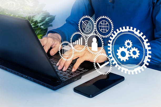 istock Business concept in working, systematic thinking mechanism, linking work functions with goals 2233039206