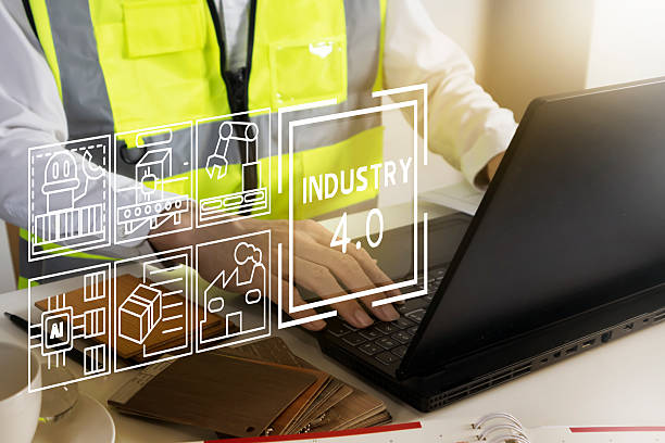 istock Industry 4.0 concept, industrial structure plan for manufacturing and heavy machinery in large-scale production 2233039325