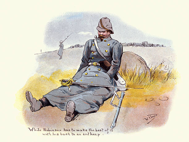 Military history, British army, soldier wearing great coat, on sentry duty, 1890, 19th Century