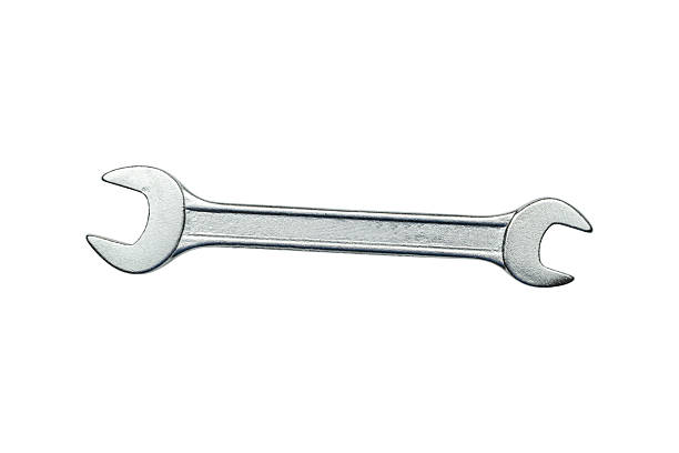 istock Shiny Metal Wrench Isolated on White Background - Industrial Tool for Mechanical Work 2233060254