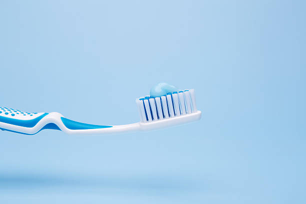 istock Blue toothbrush with gel 2233062843