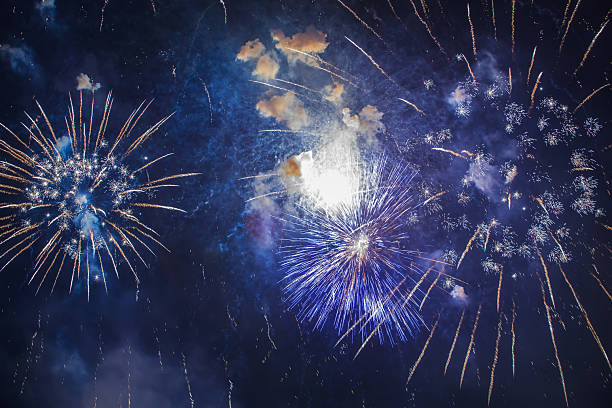 istock festive fireworks in the night sky 2233067602