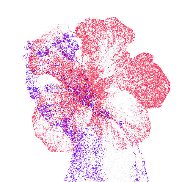 Risograph Print with Classical Head of Venus and Flower