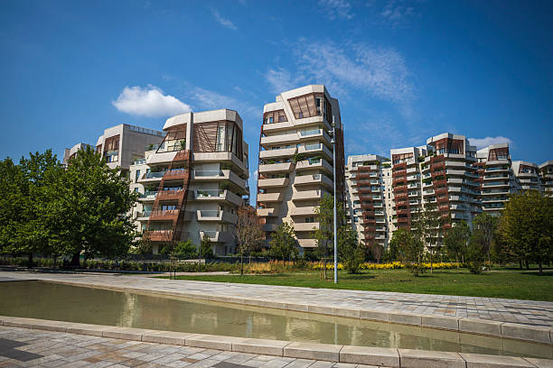 istock Modern Residential Complex with Green Spaces in Milan, Italy 2233073375