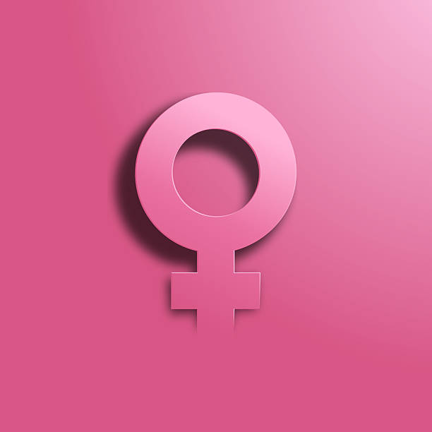 istock Female symbol with 3d concept and pink color 2233079492