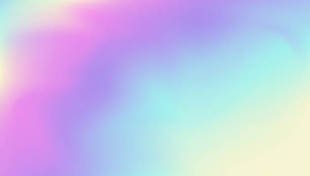 istock Holographic Gradient. Bright Card. Trendy Foil. Purple Blur Background. Neon Futuristic Template. Pop Shapes. Iridescent Texture. Hologram Background. Pink Holographic Gradient 2233080505