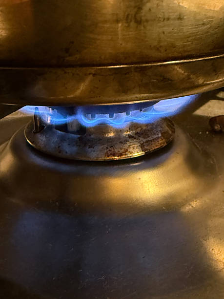 Boiling water on a gas stove