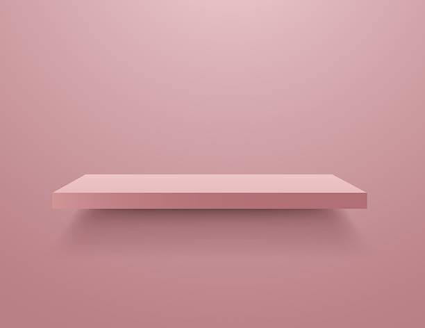 istock Minimal pink shelf mockup on soft pink background, clean 3D render ideal for product presentation, branding, or cosmetic design 2233088208