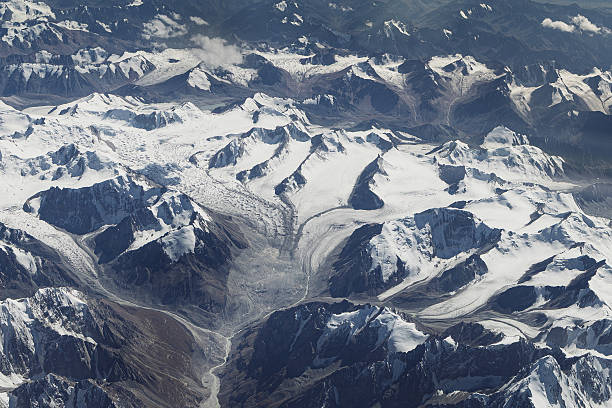 Mountains views from airplane (Islamabad to Skardu) in Pakistan. Beautiful view of snow capped mountains.