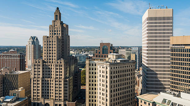 istock Downtown modern constructions, with famous Superman Building in Providence, Rhode Island on a sunny morning. 2233089942