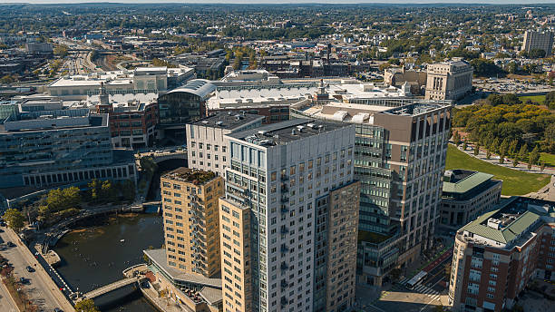 istock Providence modern condos with Providence River and city view. 2233089952