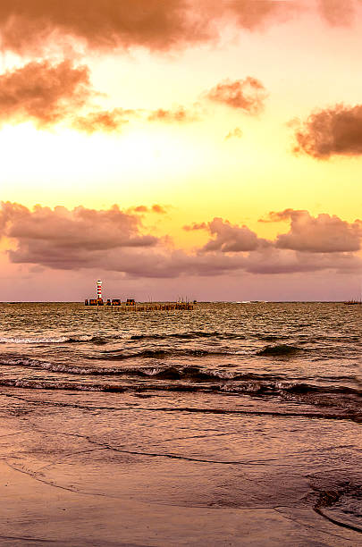 pajucara beach maceio  at sunset - AL Brazil